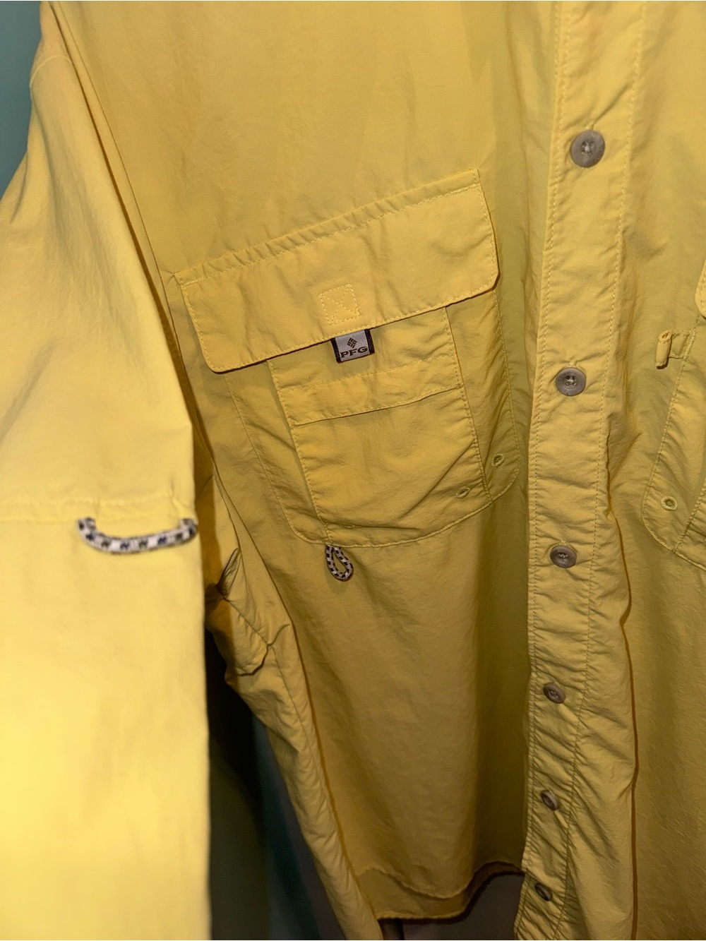 Columbia PFG Bahama II Yellow Omni Shade Fishing Shirt Long Sleeve FM7048 - Picture 4 of 16